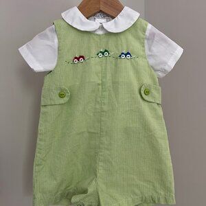 Petit Ami Race Car Shortall Set
